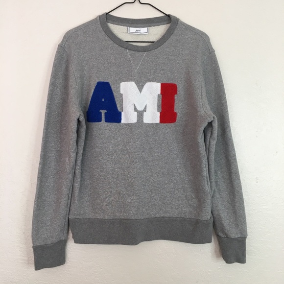 alexandre mattiussi Other - Ami Alexandre Mattiussi Paris grey red pullover